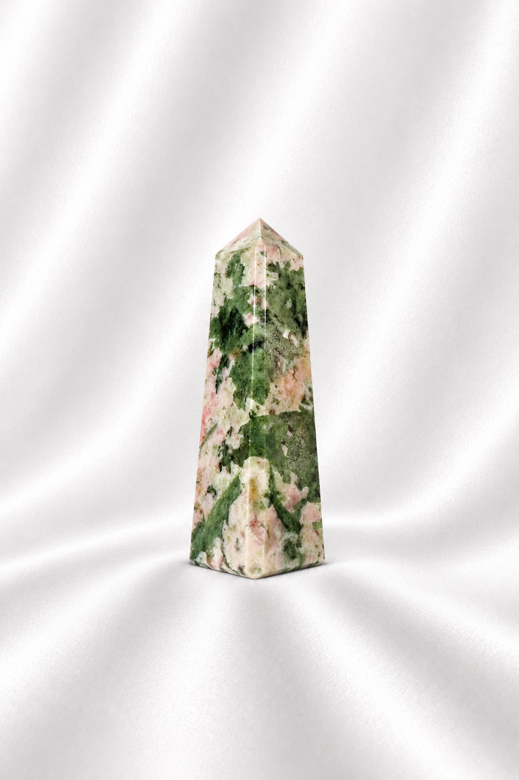 Pink Thulite w/ Green Epidote Tower #6