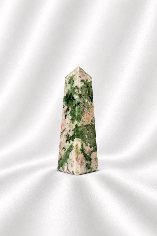 Pink Thulite w/ Green Epidote Tower #6