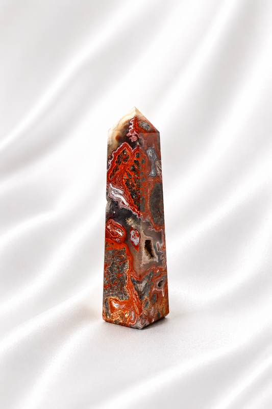 Mexican Crazy Lace Agate Tower #19