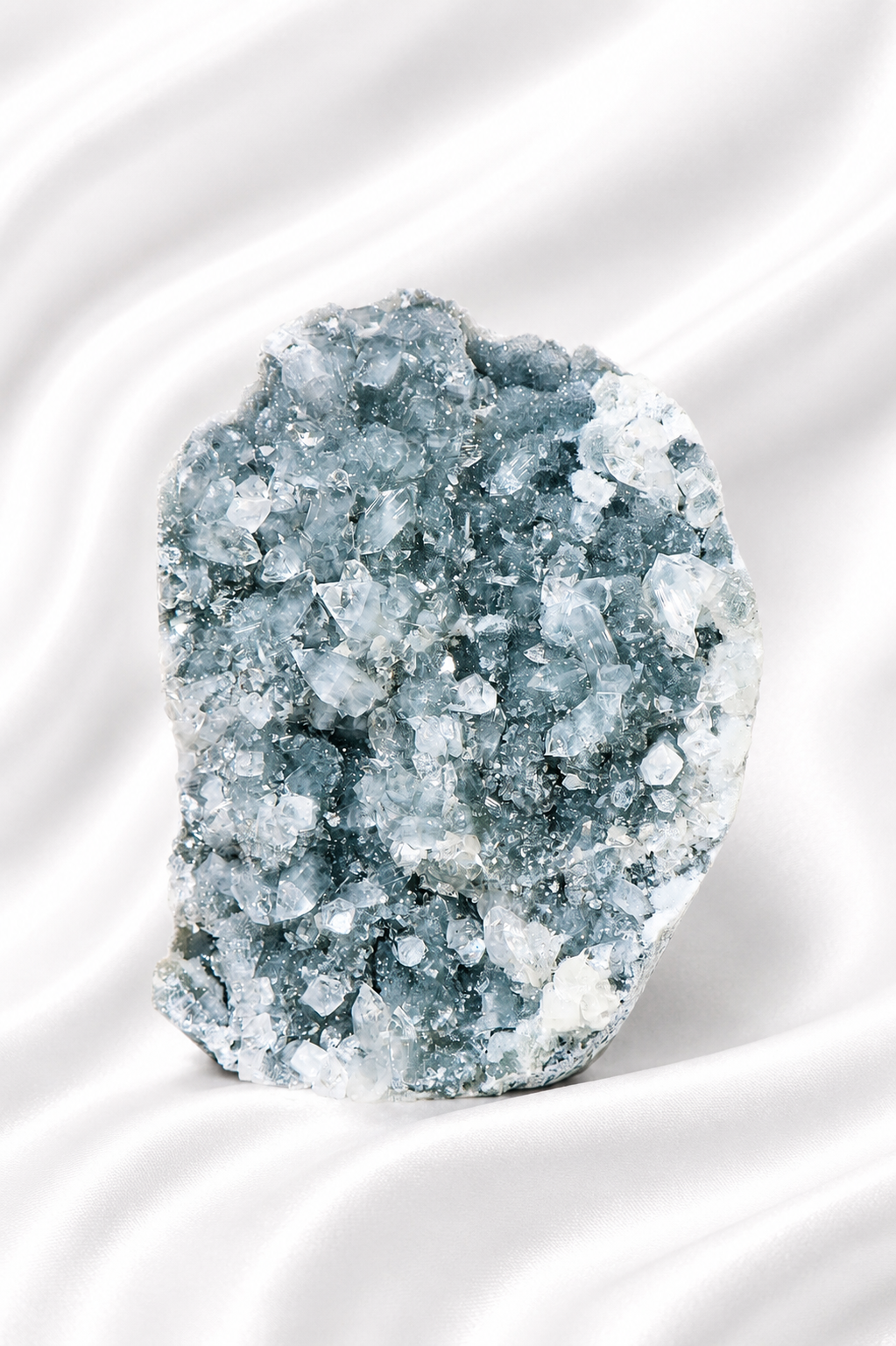 Blue Chalcedony with Diamond Apophyllite #36-1.852 Kg