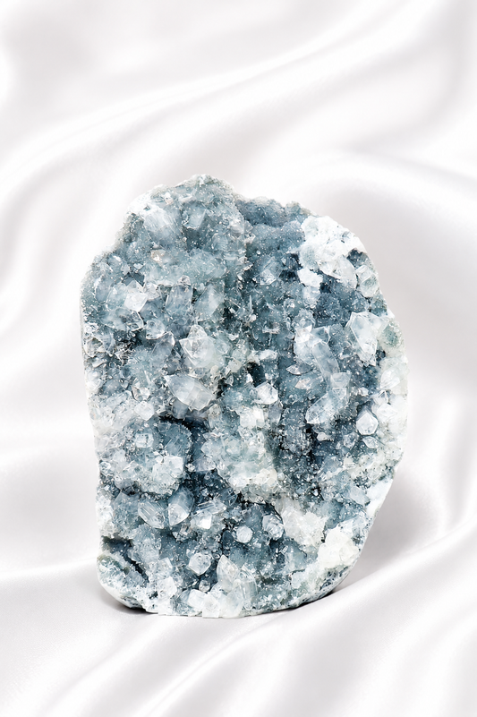 Blue Chalcedony with Diamond Apophyllite #36-1.852 Kg