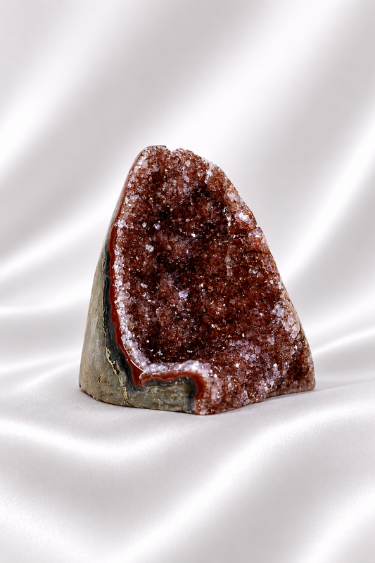 Rainbow Amethyst Burgundy Cut Base #61 - High Quality - 486 gm