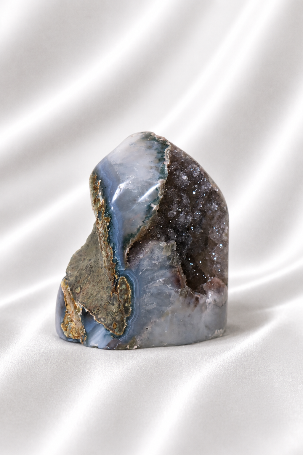 Druzy Agate Amethyst Cut Base #65 - High Quality - 551 gm- RARE