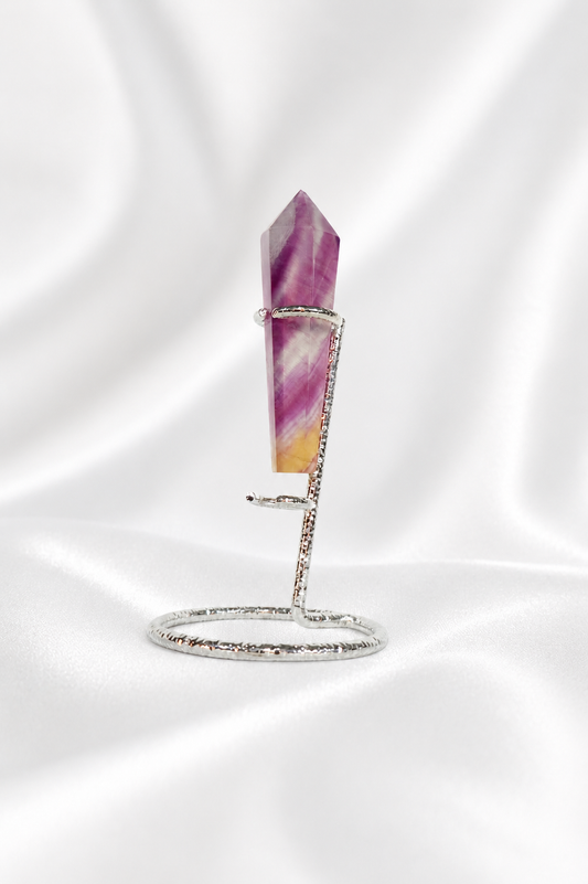 Fluorite Wand on Stand #9 - Tip Broken