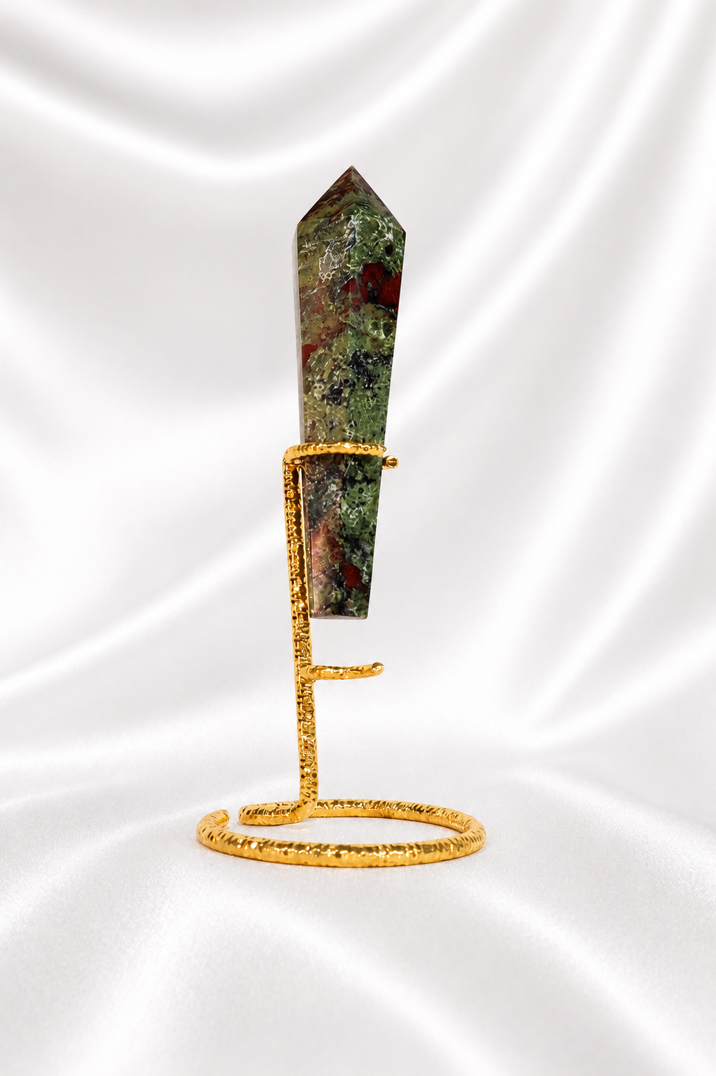 Dragon Blood Jasper Wand on Stand #5