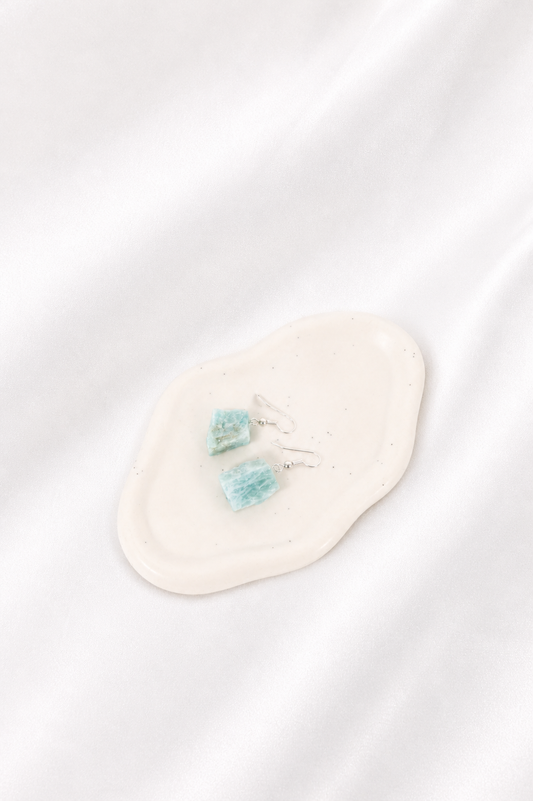 Raw Amazonite Earrings