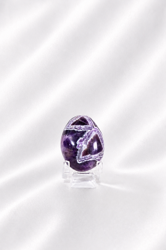 Chevron Amethyst Palmstone #1