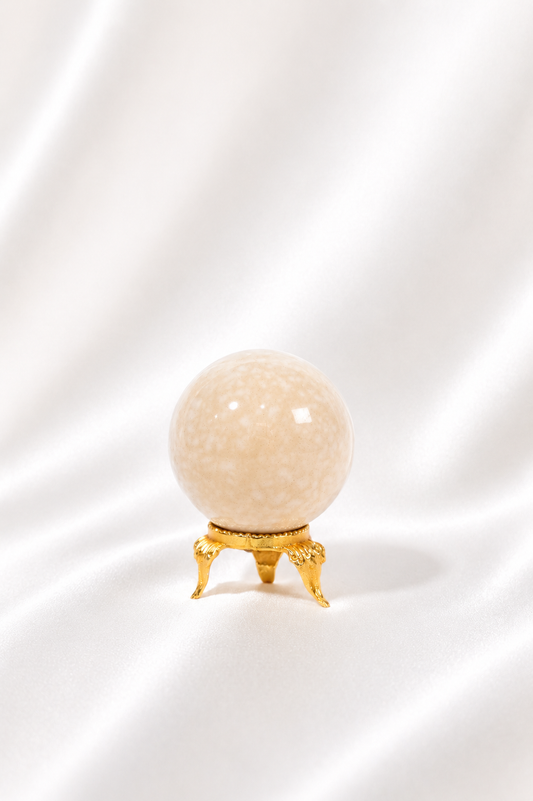 Peach Scolecite Stilbite Sphere #5 - RARE