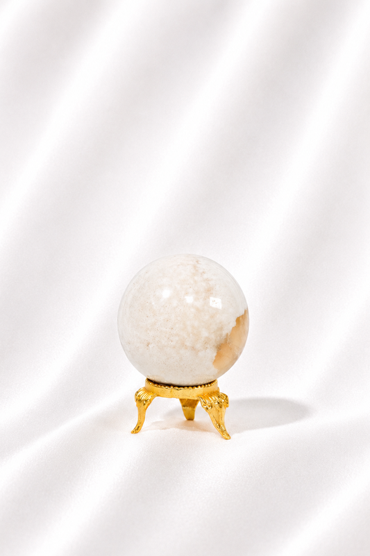 Peach Scolecite Stilbite Sphere #3 -RARE