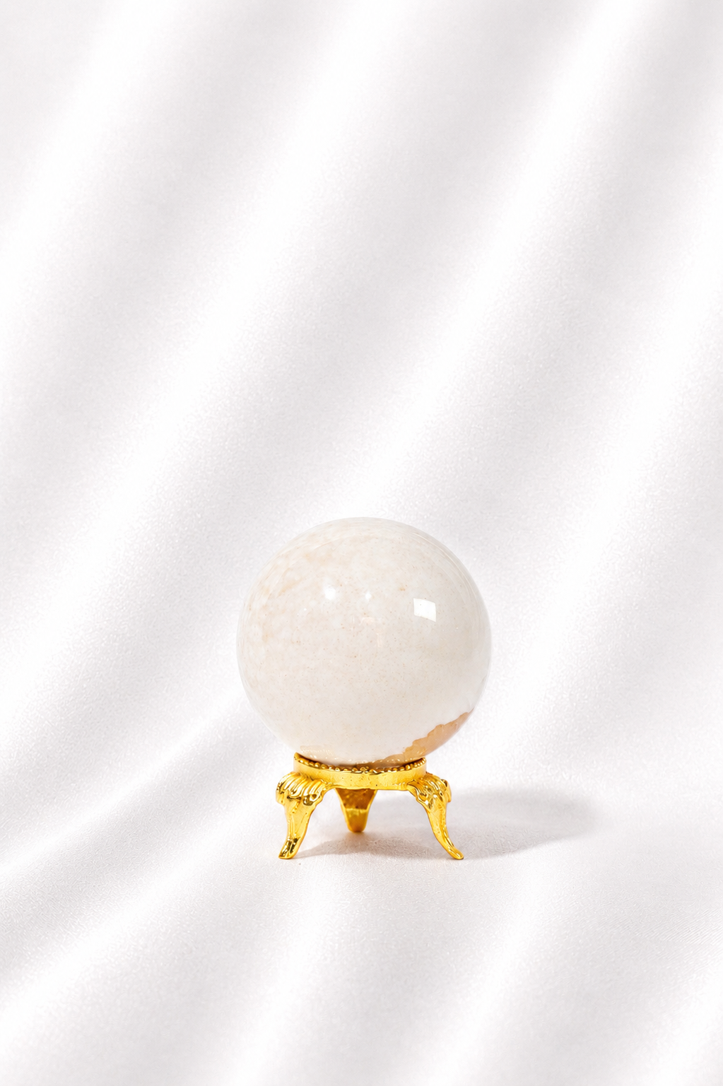 Peach Scolecite Stilbite Sphere #7 - RARE