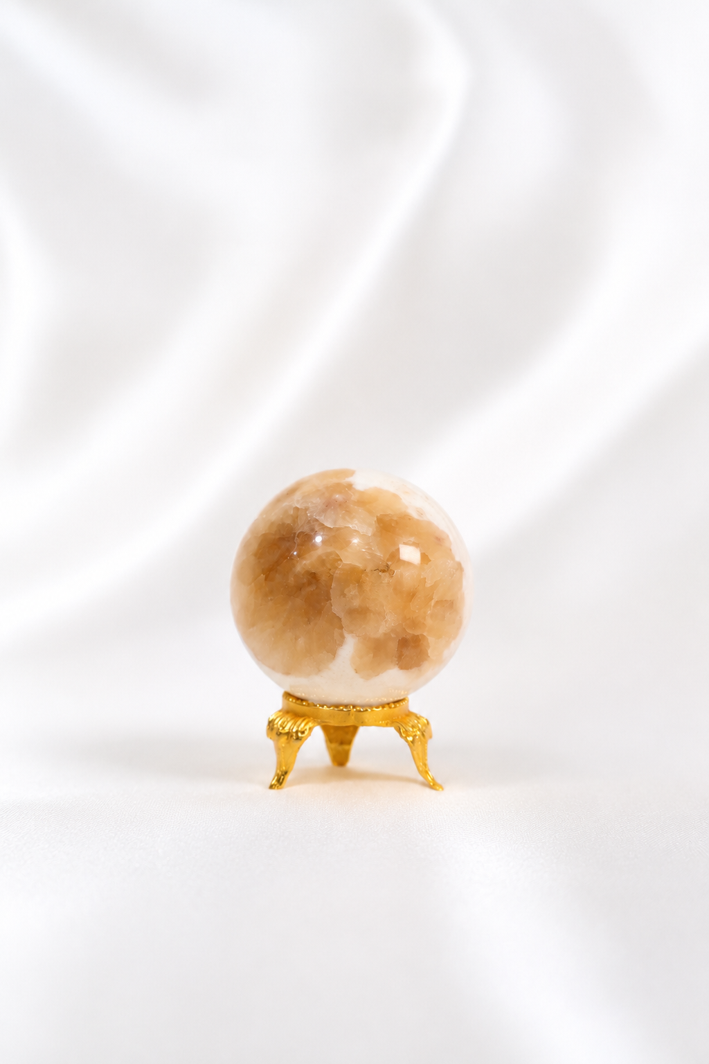 Peach Scolecite Stilbite Sphere #7 - RARE