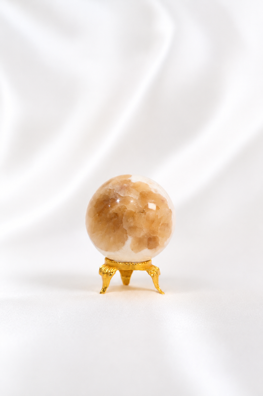 Peach Scolecite Stilbite Sphere #7 - RARE