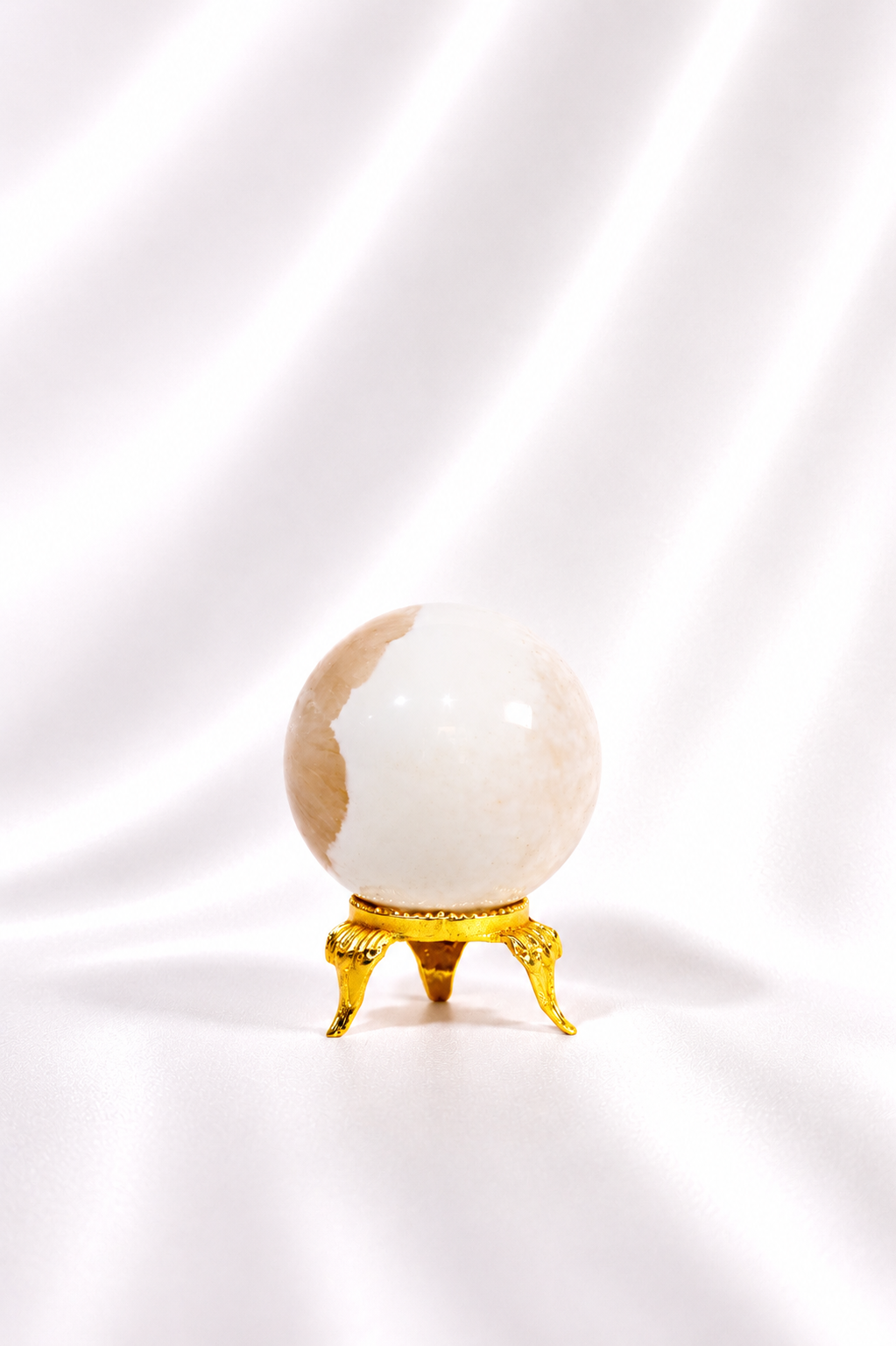 Peach Scolecite Stilbite Sphere #2 - RARE