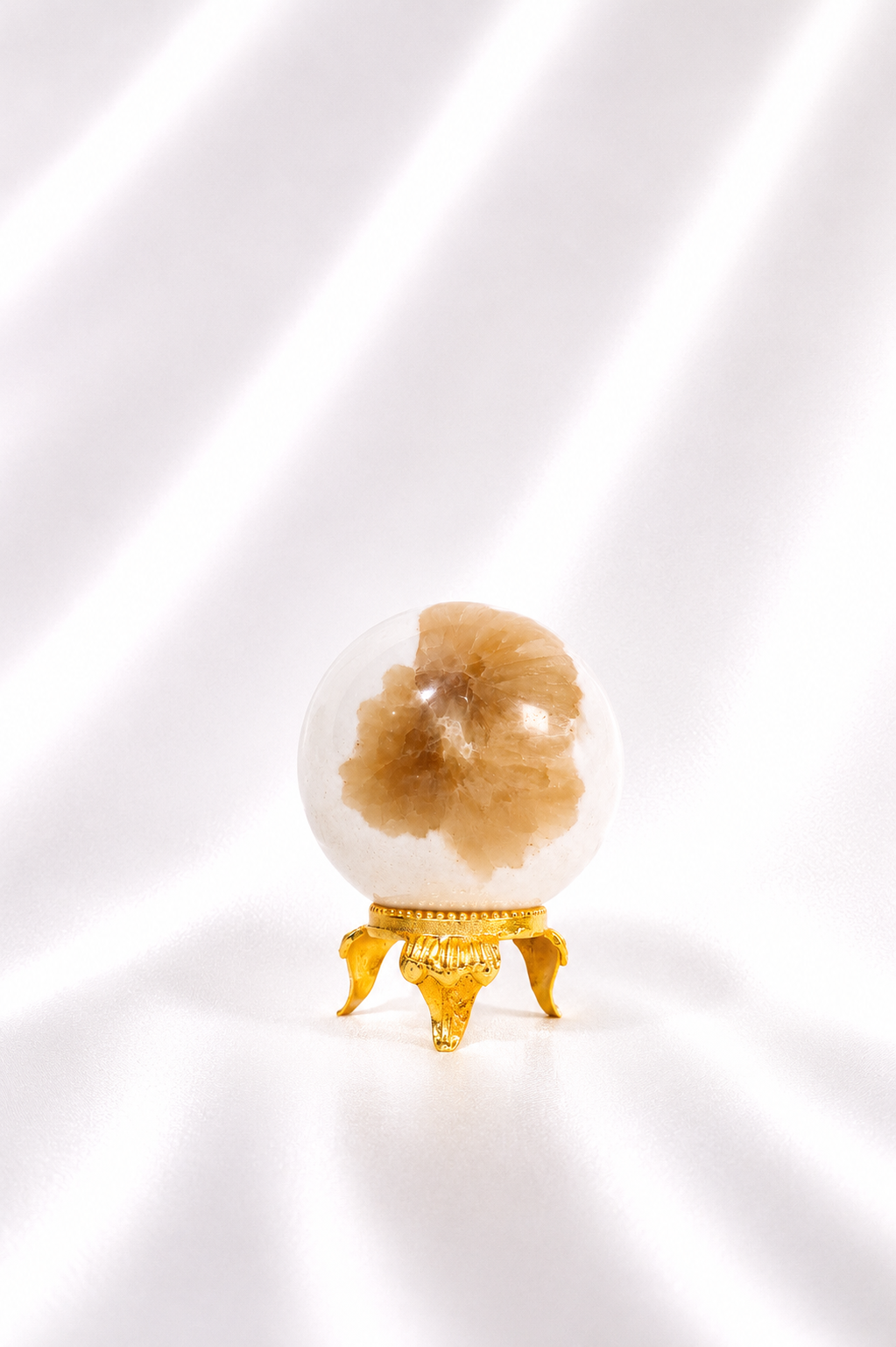 Peach Scolecite Stilbite Sphere #6 - RARE