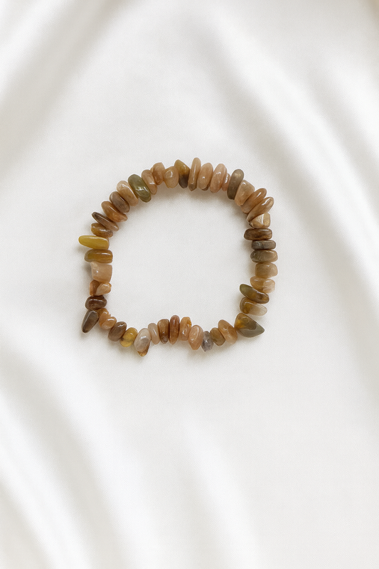 Peach Moonstone Bracelet - Chipped