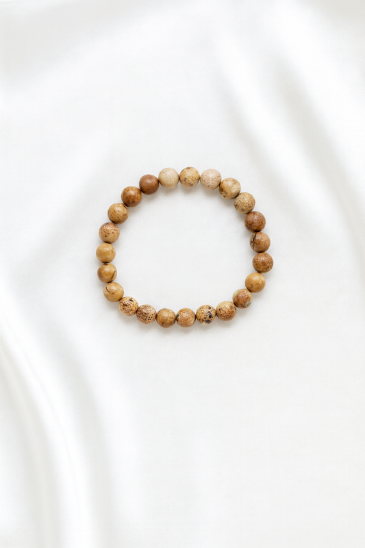 Picture Jasper Beaded Bracelet