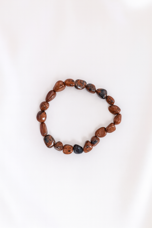Mahogany Obsidian Tumbled Bracelet