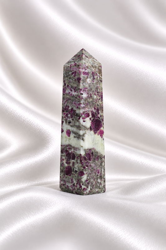 Ruby in Albite Tower #5- RARE
