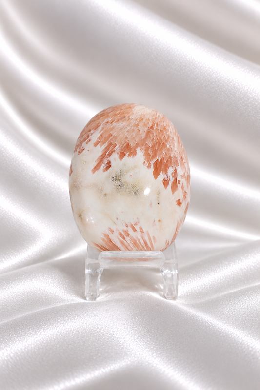 Pink Scolecite Palmstone #3