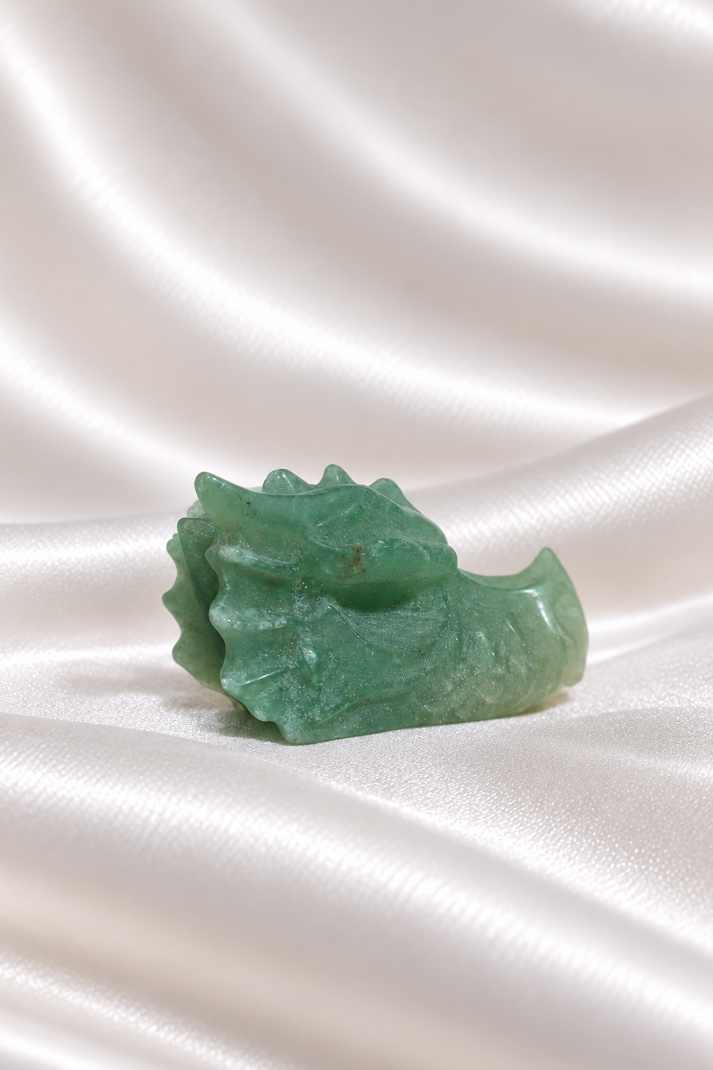Green Aventurine Dragon Head - Chiped From Side