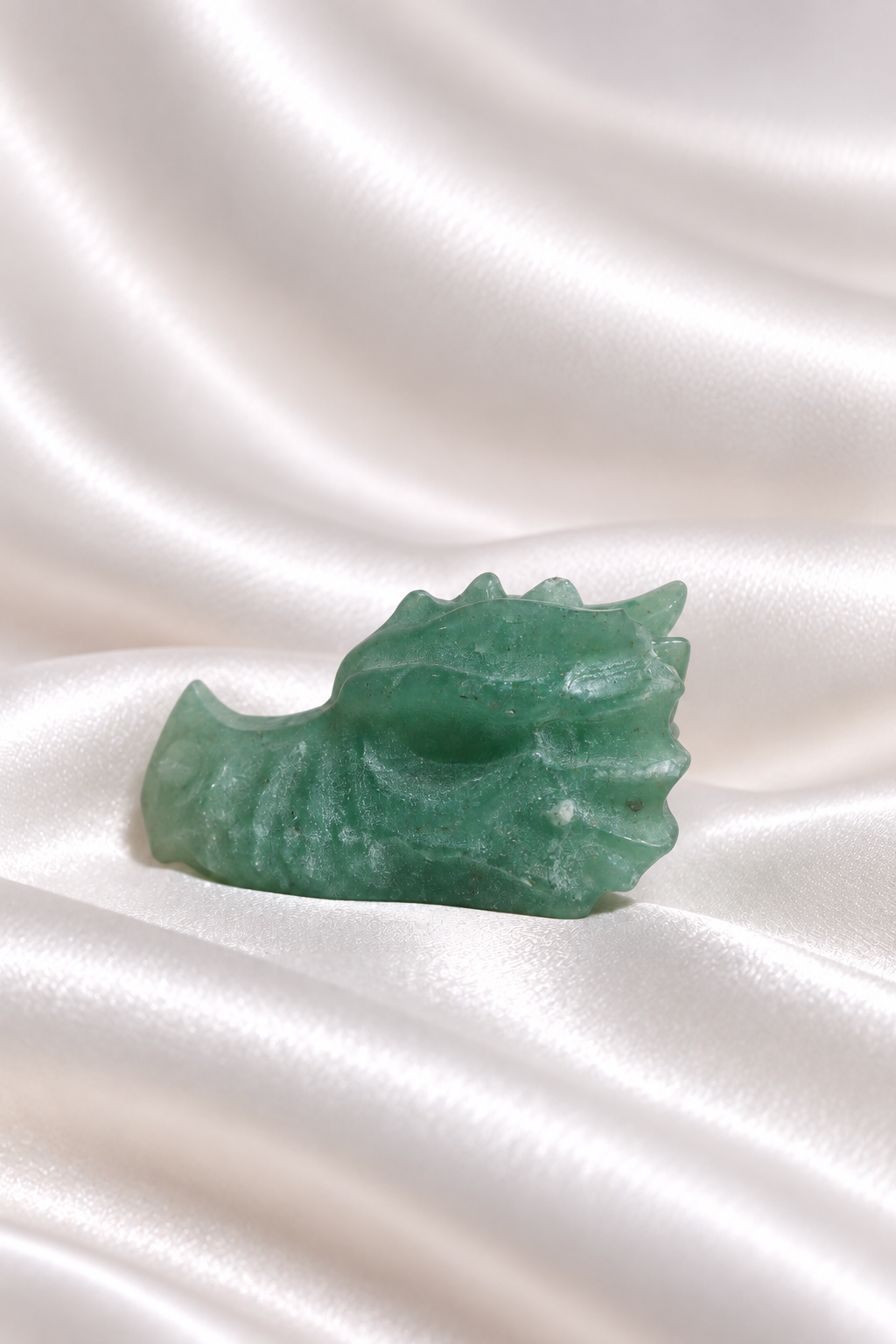 Green Aventurine Dragon Head - Chiped From Side