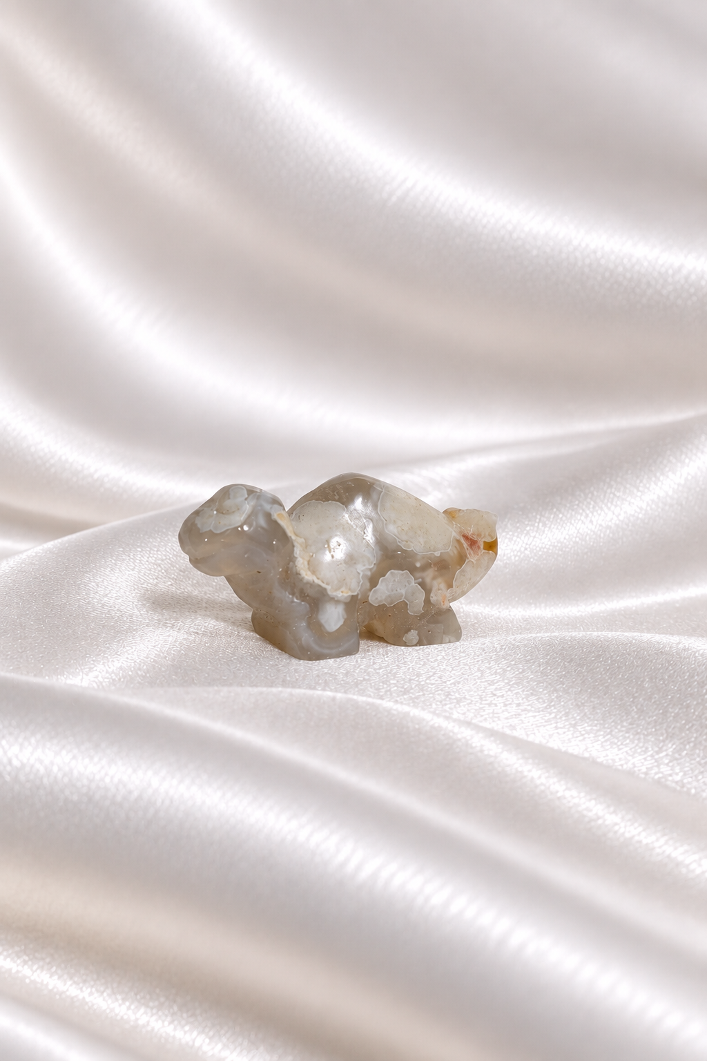 Flower Agate Dinosaur Carving - Little Chipped
