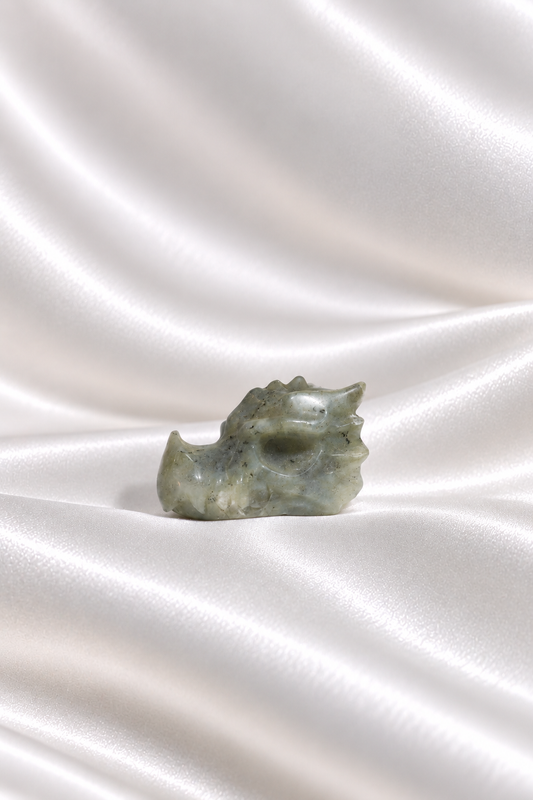 Labradorite Dragon Head - Chiped From Side