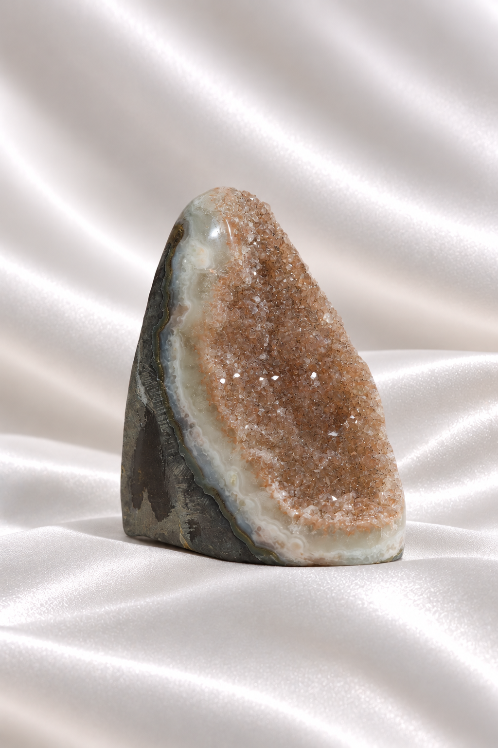 Sugar Druzy Rainbow Amethyst Cut Base #80- High Quality - 347 gm