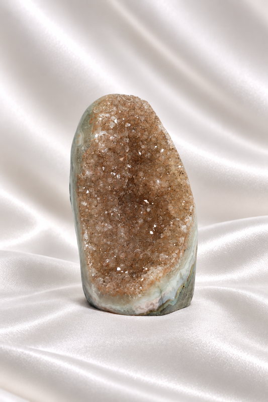 Sugar Druzy Rainbow Amethyst Cut Base #80- High Quality - 347 gm