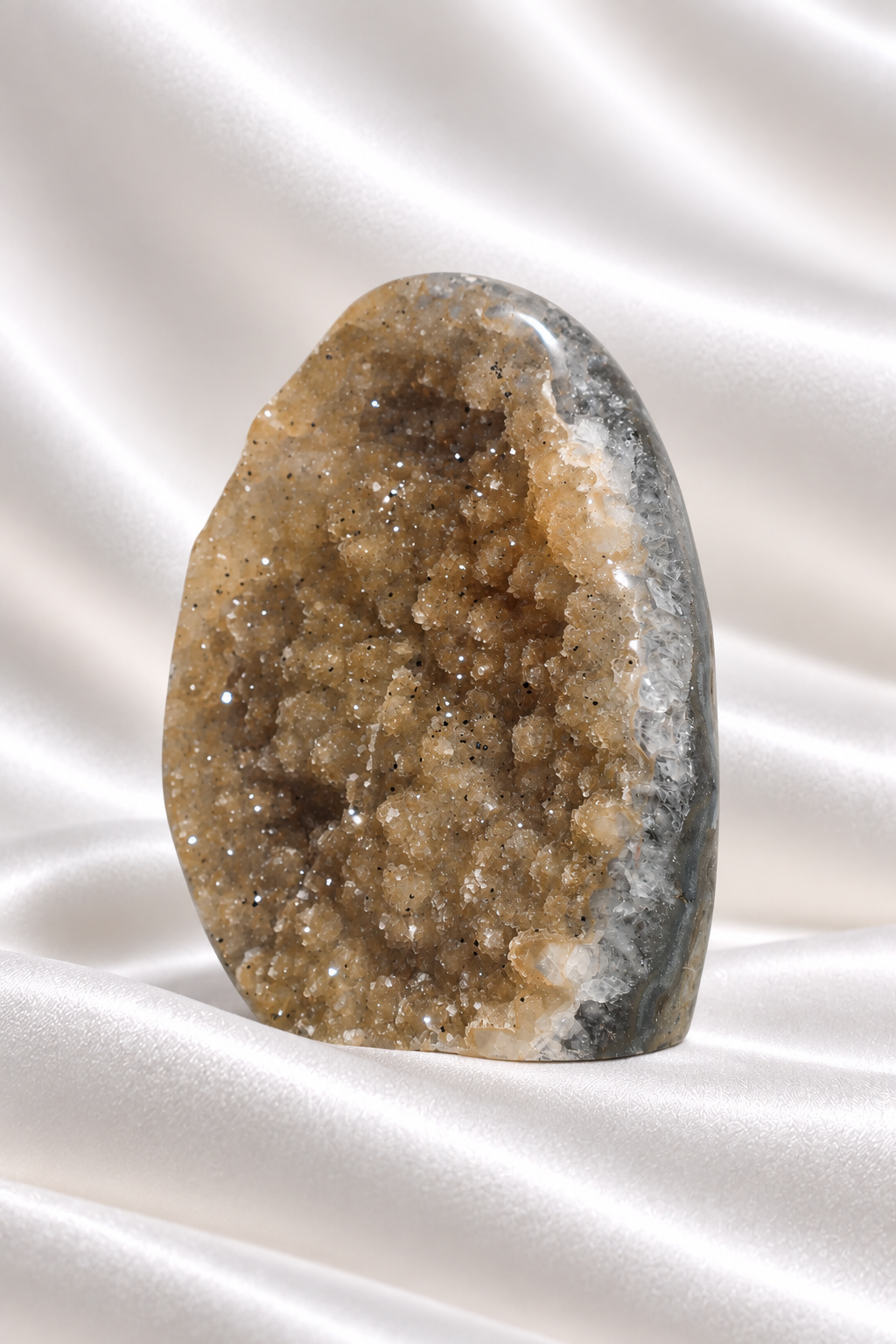Sugar Druzy Rainbow Amethyst Cut Base #79- High Quality - 341 gm