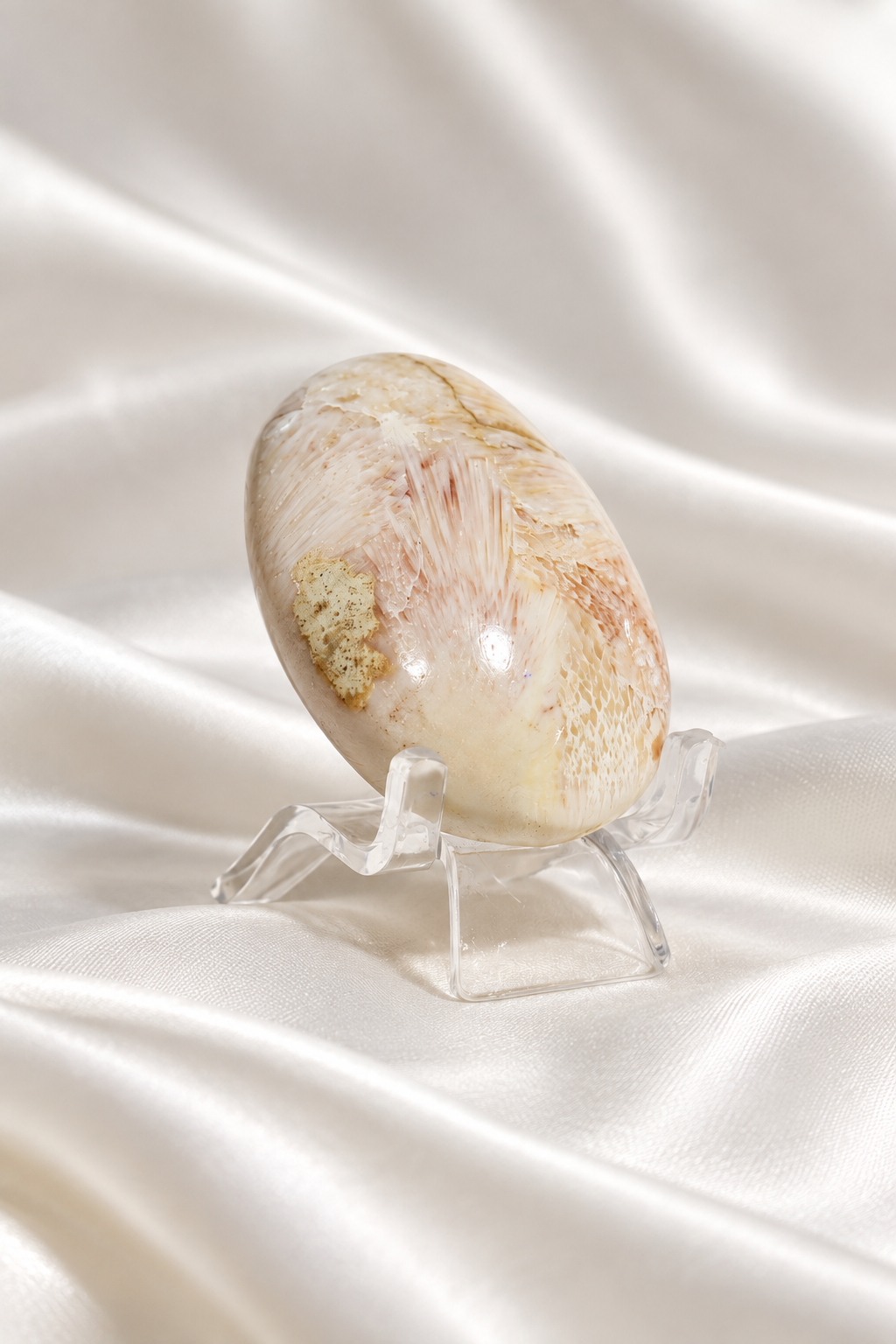 Pink Scolecite Palmstone #1