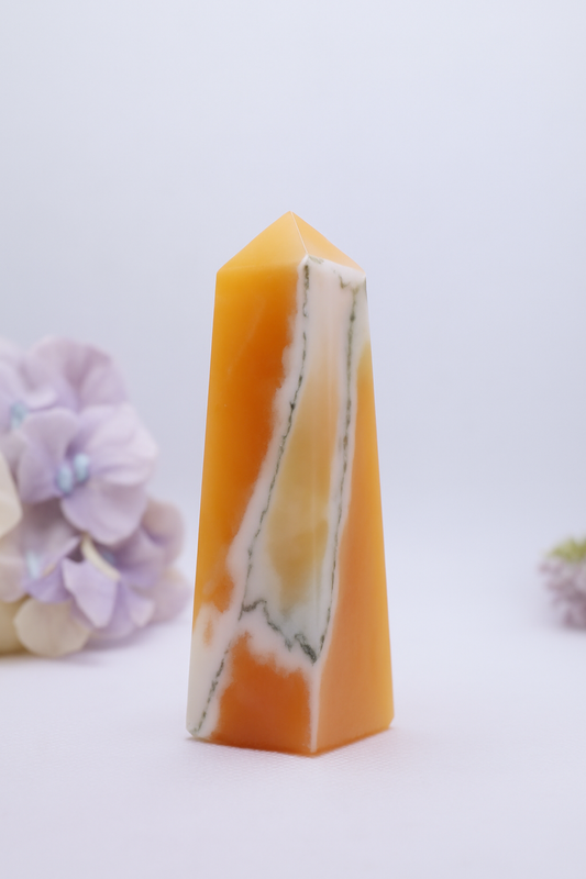 Orange Calcite Obelisks #4