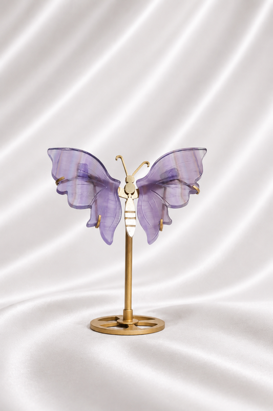 Lavender Fluorite Butterfly Wings #1 - High Quality