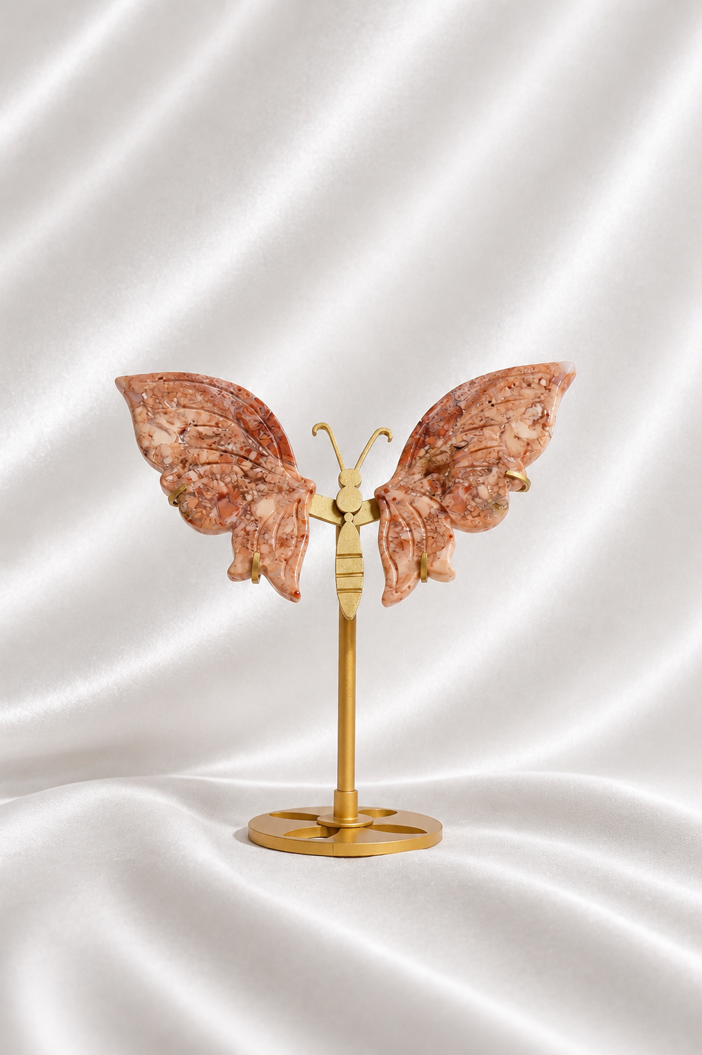 Pink Agate Butterfly Wings #2