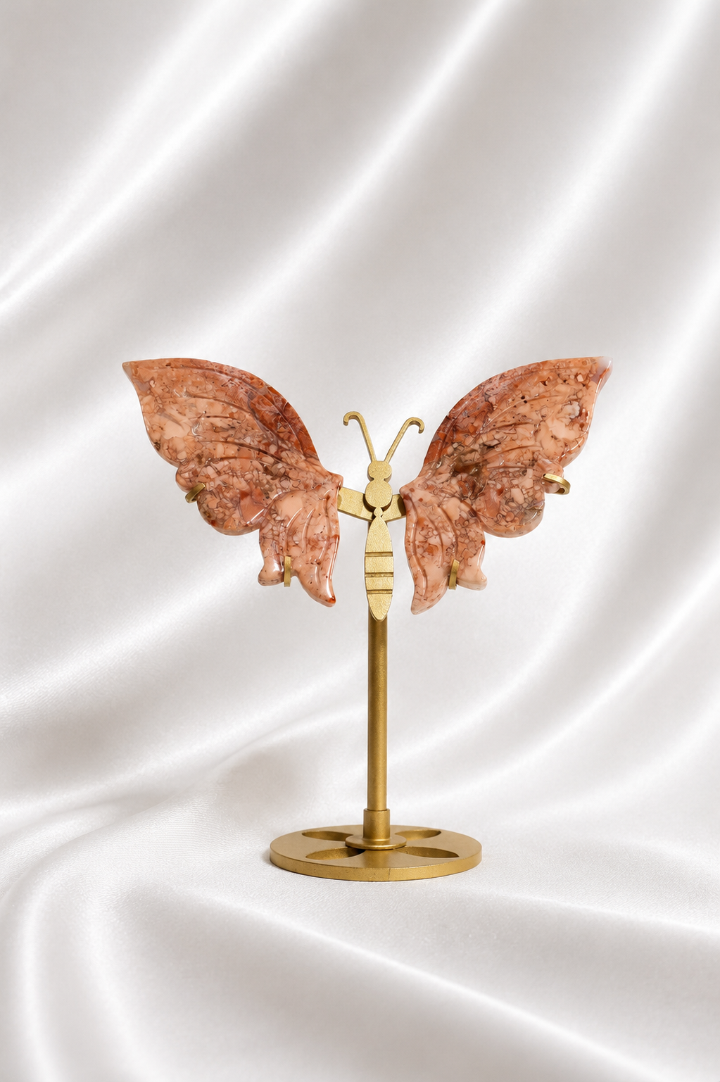 Pink Agate Butterfly Wings #2
