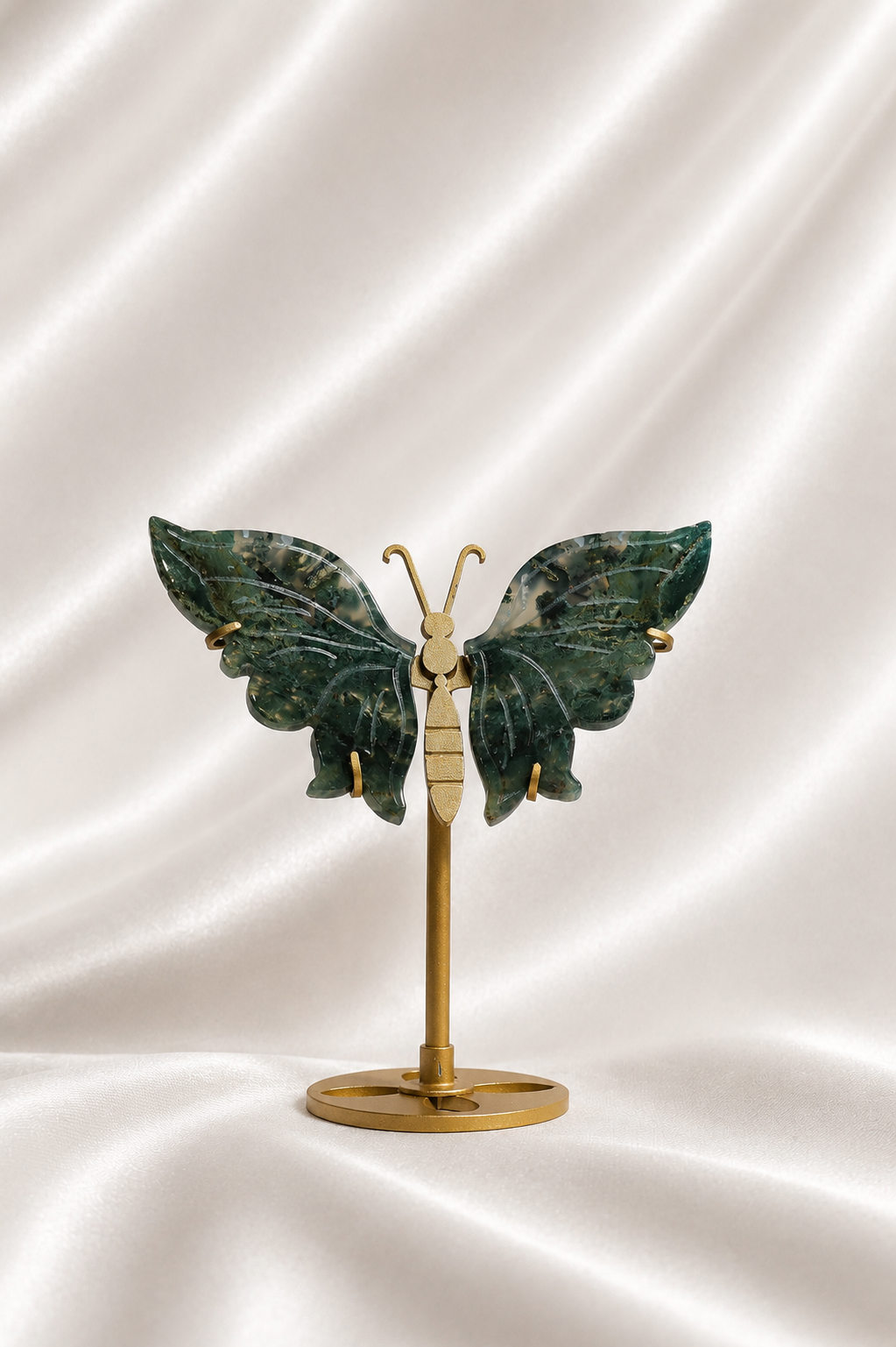 Moss Agate Butterfly Wings #23