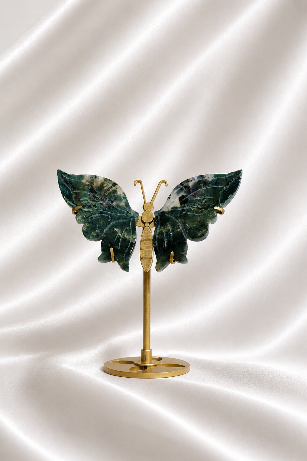 Moss Agate Butterfly Wings #23