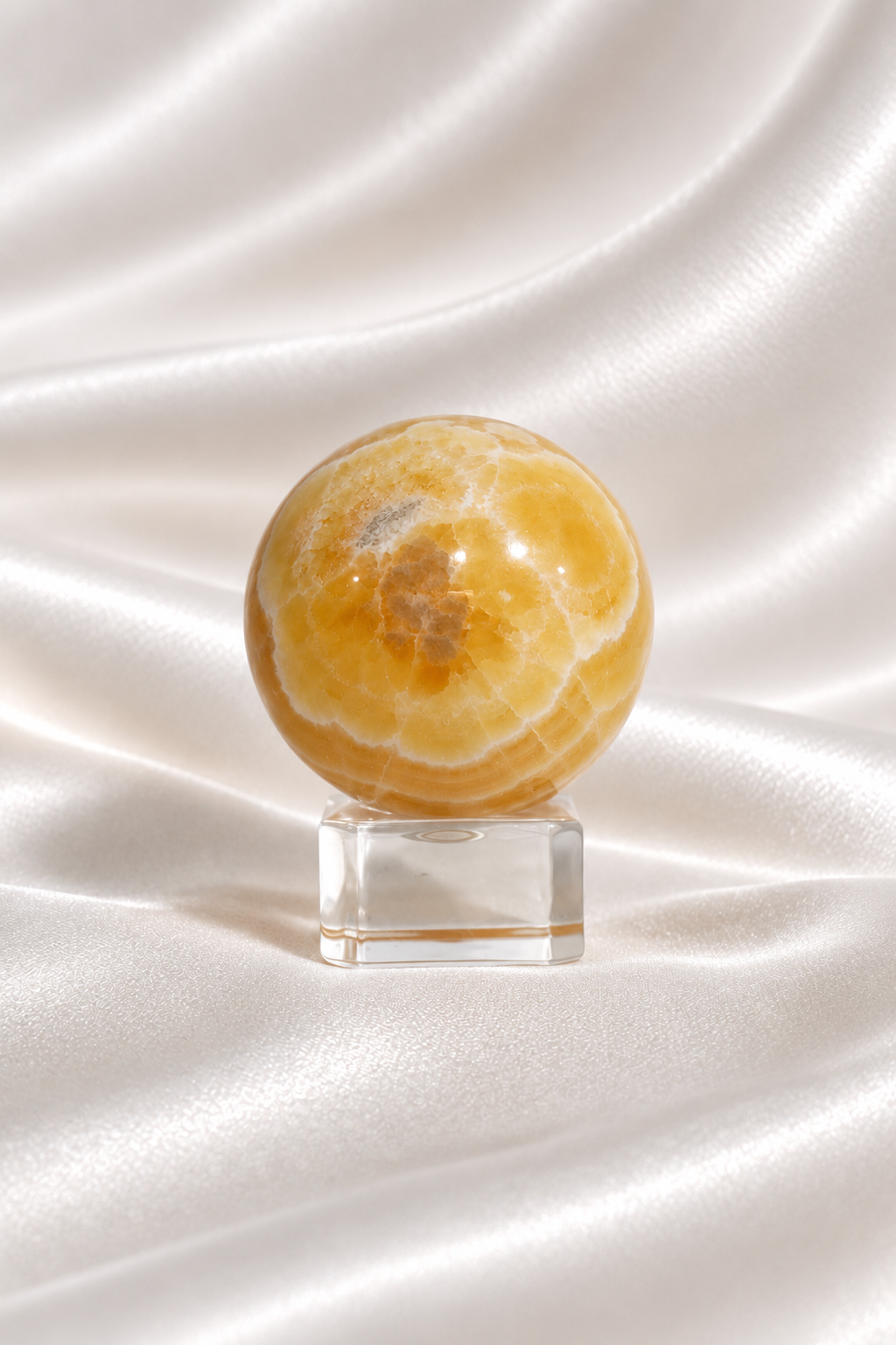 Orange Calcite Sphere #2