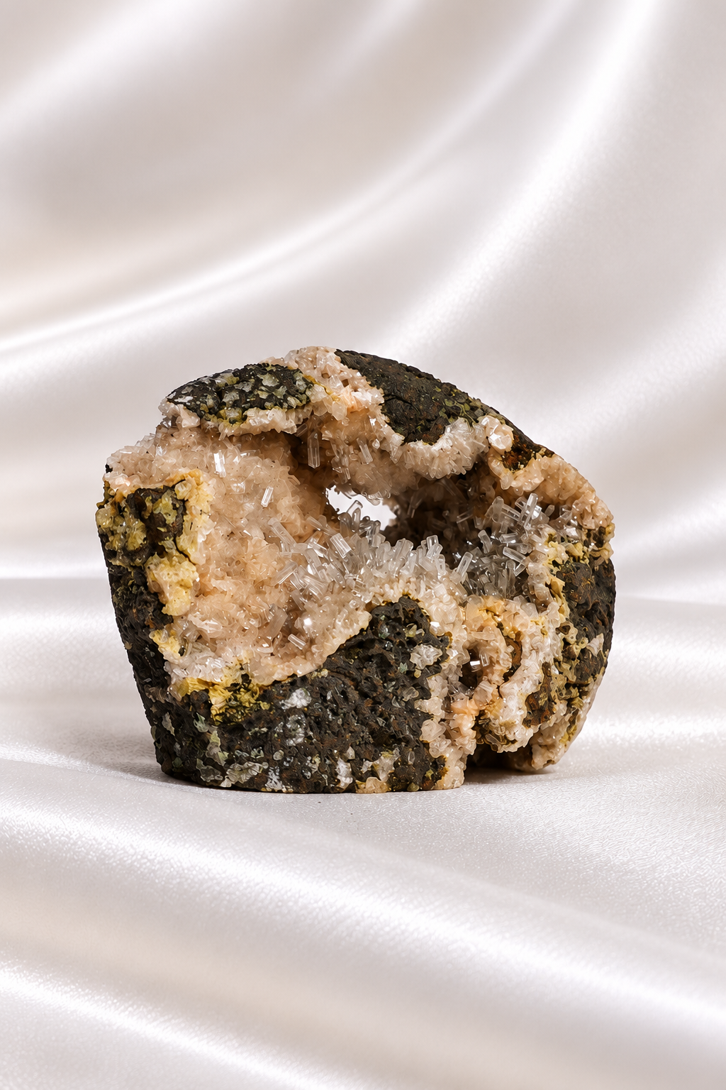 Heulandite withe Calcite Cluster - RARE #4