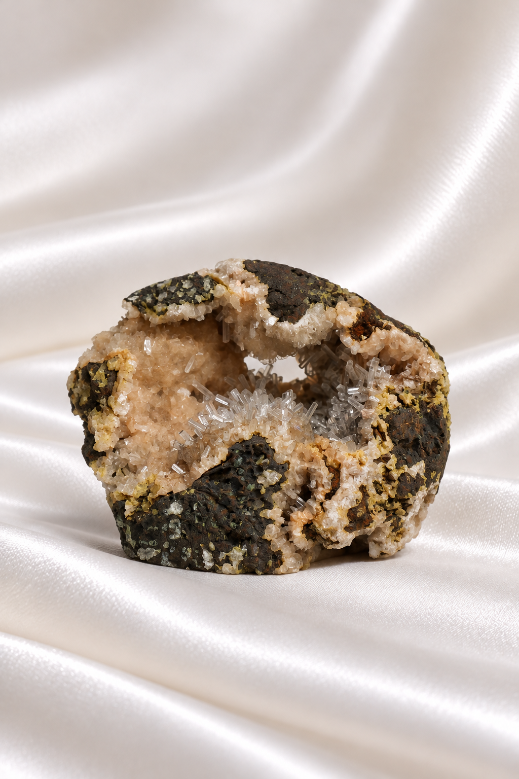 Heulandite withe Calcite Cluster - RARE #4