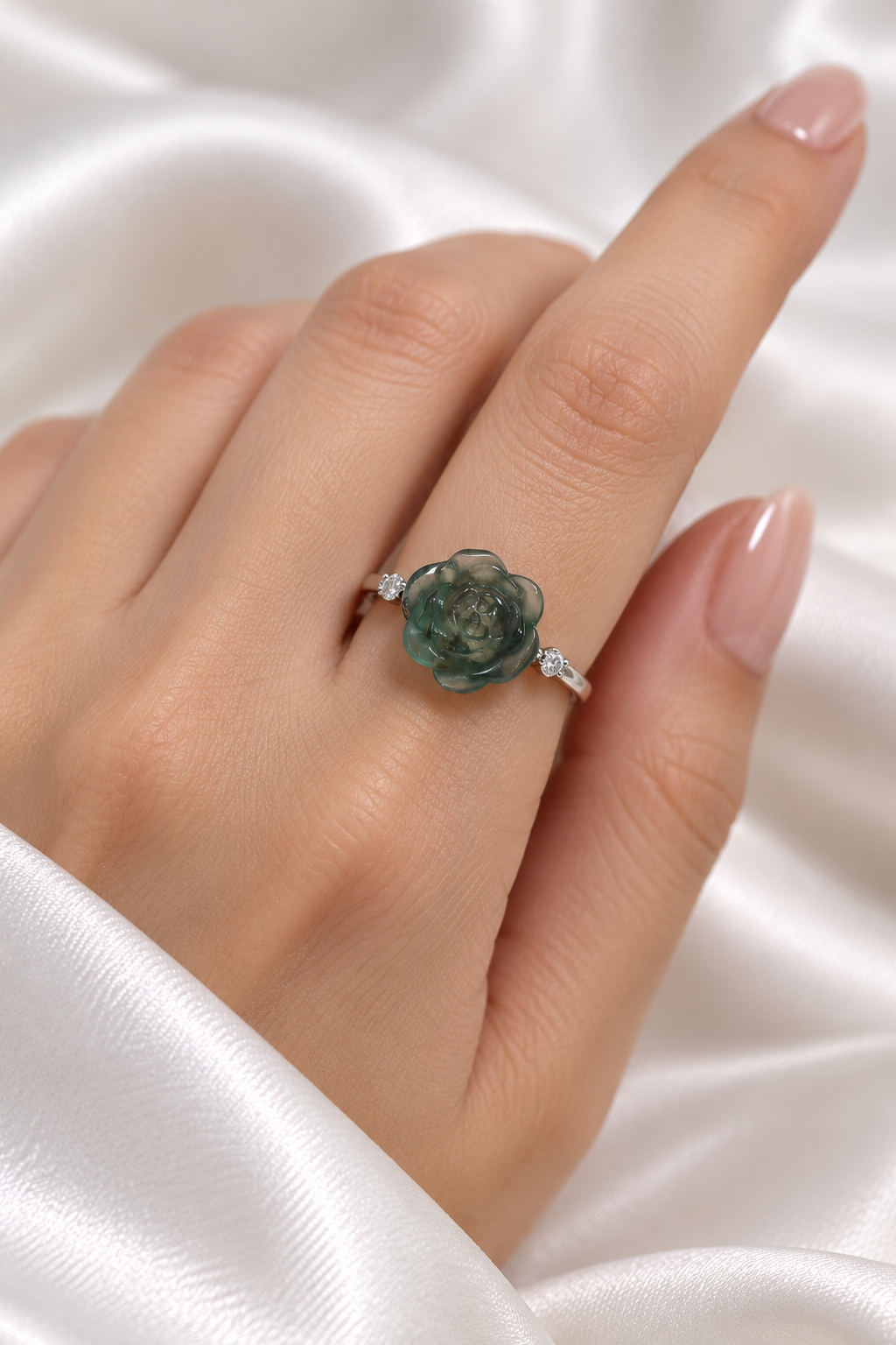 Fluorite Flower Ring #3