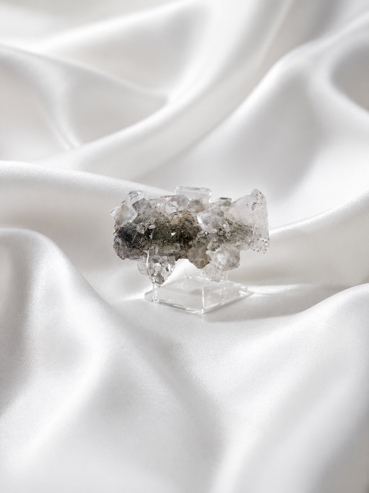 Blue Chalcedony with Diamond Apophyllite #32