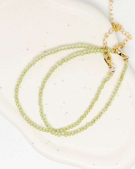 Peridot Faceted Bracelet