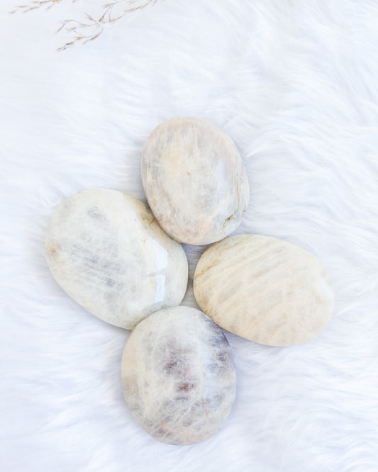 Sunstone Moonstone Palm Stone