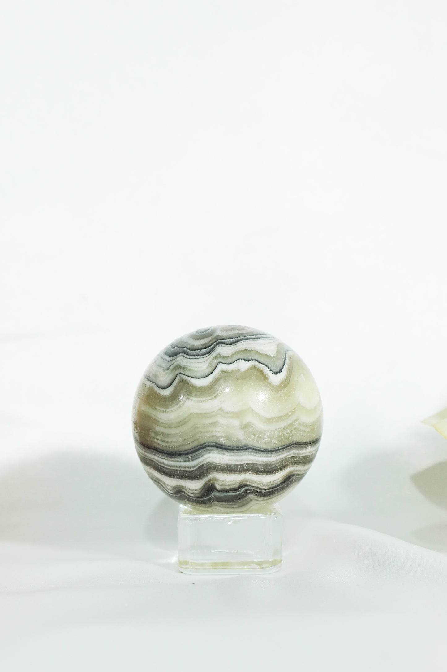 Zebra Calcite Banded Sphere #3