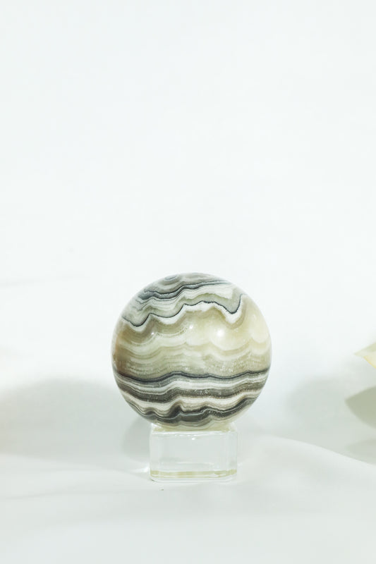 Zebra Calcite Banded Sphere #3