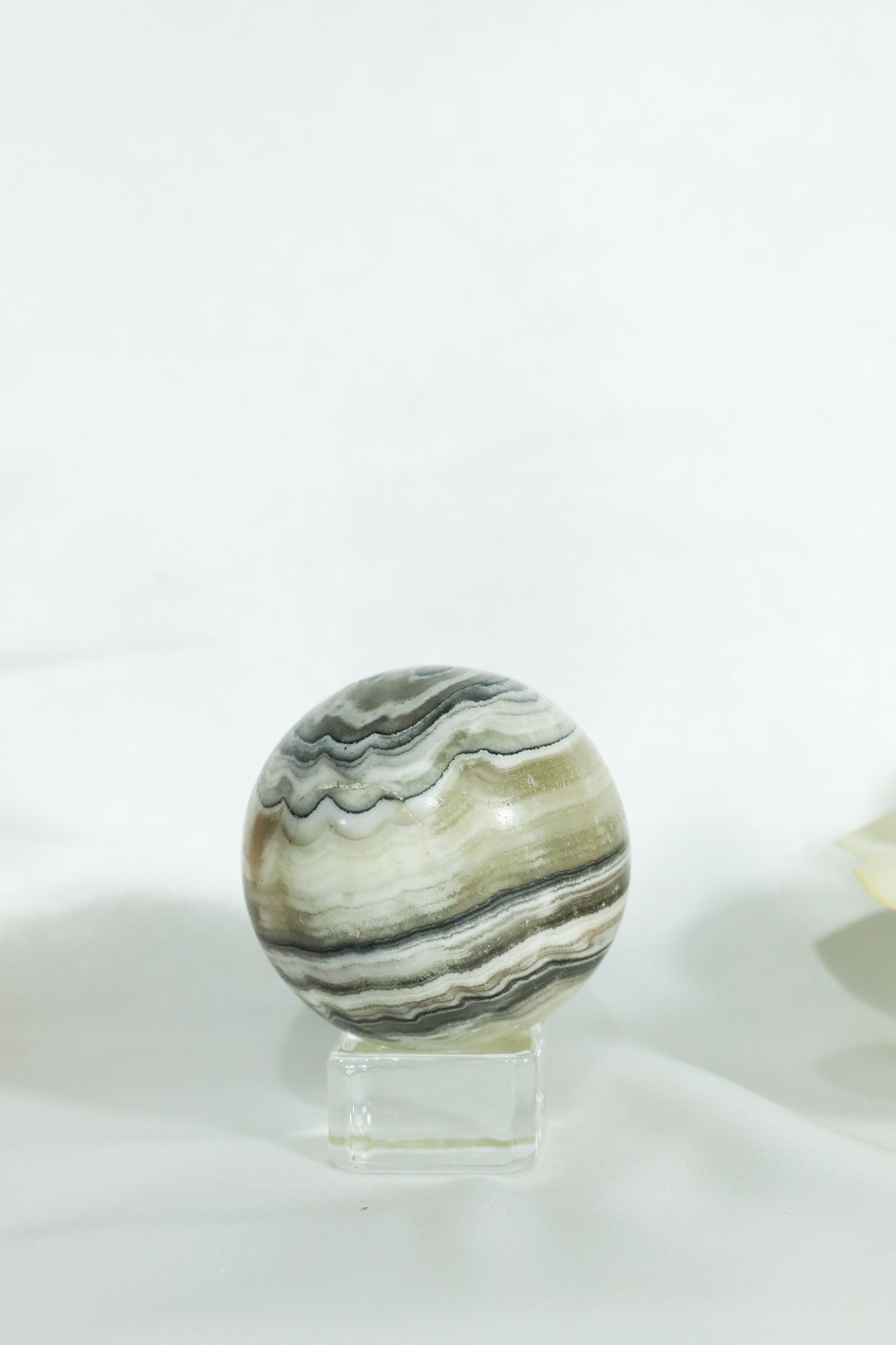 Zebra Calcite Banded Sphere #3
