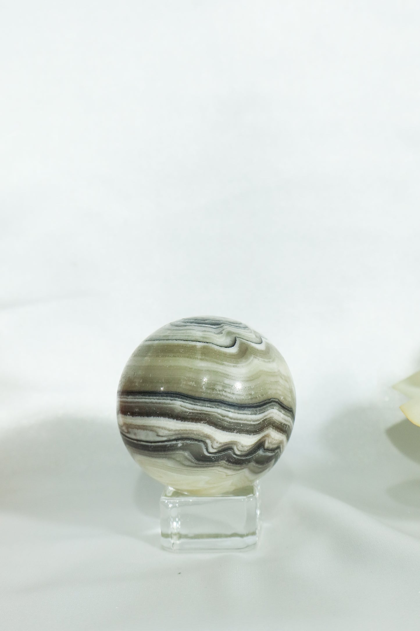 Zebra Calcite Banded Sphere #3