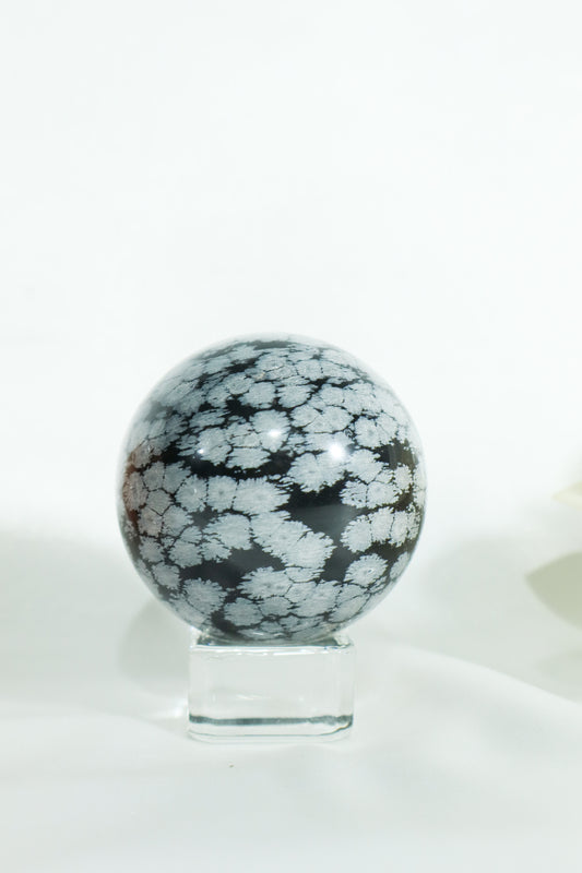 Snowflake Obsidian Sphere #2