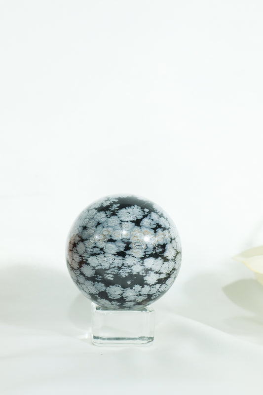 Snowflake Obsidian Sphere #2